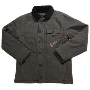 Roark Axeman Jacket Adult Men’s Medium Charcoal Grey Sherpa Wool Blend Fall coat